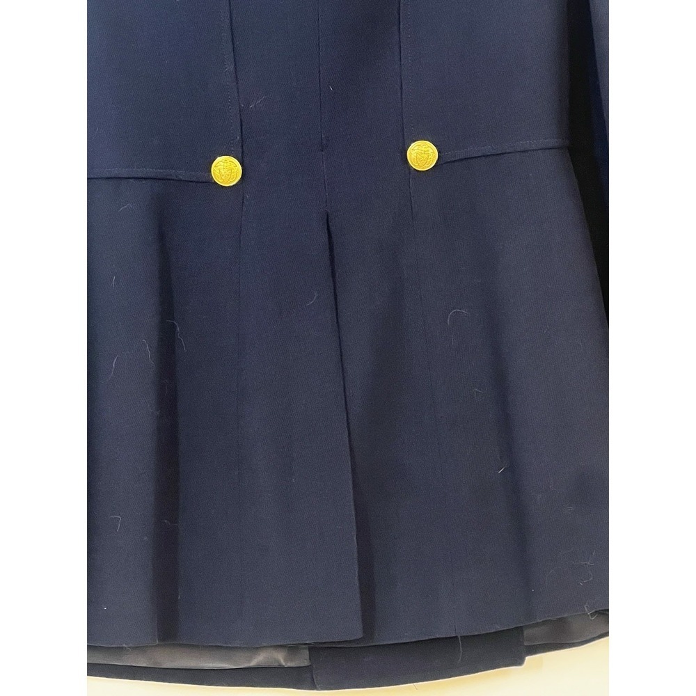 Ralph Lauren Women's Jacket Pea Coat Navy Blazer Size Large XL Vtg Classic USA - Picture 7 of 14